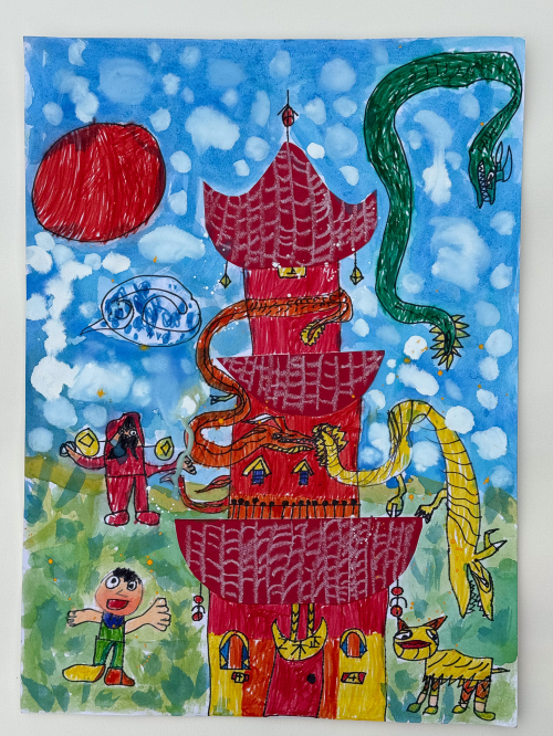 參加114年第46屆世界兒童畫比賽苗栗初賽共27幅繪畫作品