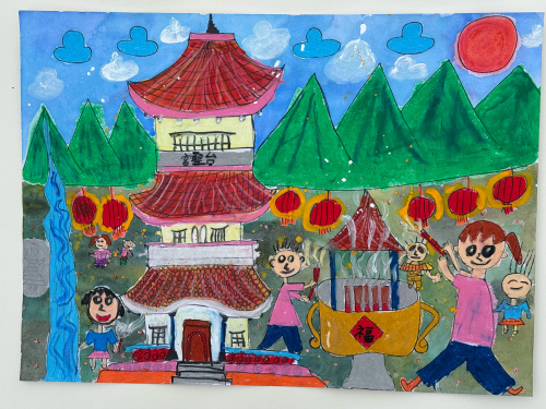參加114年第46屆世界兒童畫比賽苗栗初賽共27幅繪畫作品